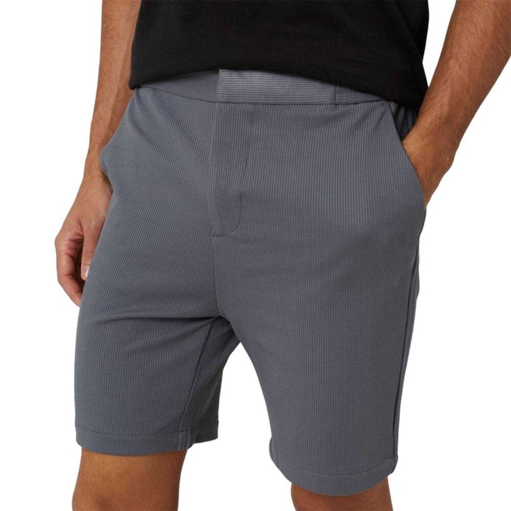 Brave Soul Mens Woven Waffle Track Shorts / Dark Grey